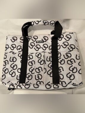 WAHL Horseshoe Print Grooming Groomer Storage Tote Travel Bag Black & White‎